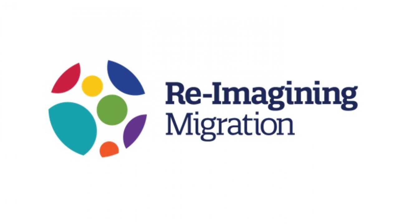 Das Logo von Re-Imagining Migration. Der Partnerorganisation vom Migration Lab Germany