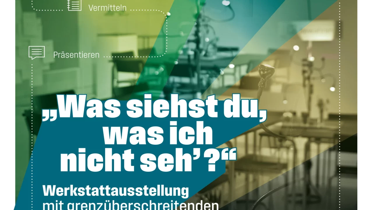 Plakat zur interaktiven Führung "Was siehst du, was ich nicht seh?